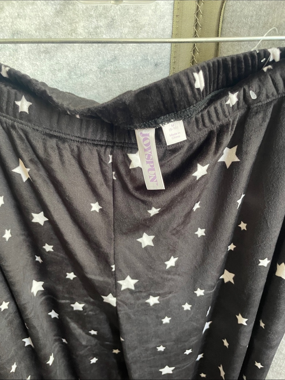 Women’s Good Night Star Print Pajama Set - Black - Picture 3 of 4
